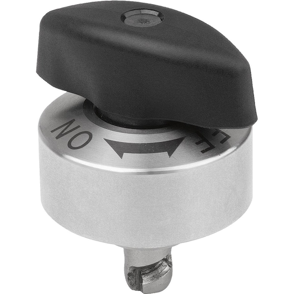 Rotary Latch, D=8, L=16, 3, Stainless Steel, Comp:Plastic Comp:Black